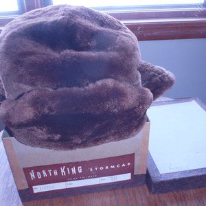 NOS VINTAGE NORTH KING  MEN'S OTTER HAT STORM CAP